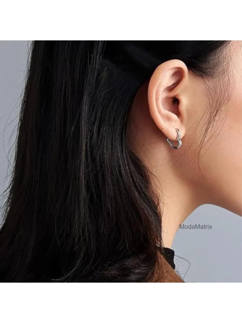 14K Gold Plated Silver Heart Hoop Earrings Set for Women 3 Pairs Hypoallergenic